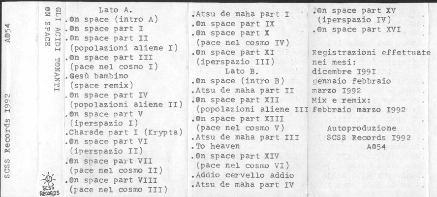 a054 gli acidi tonanti: on space 1992